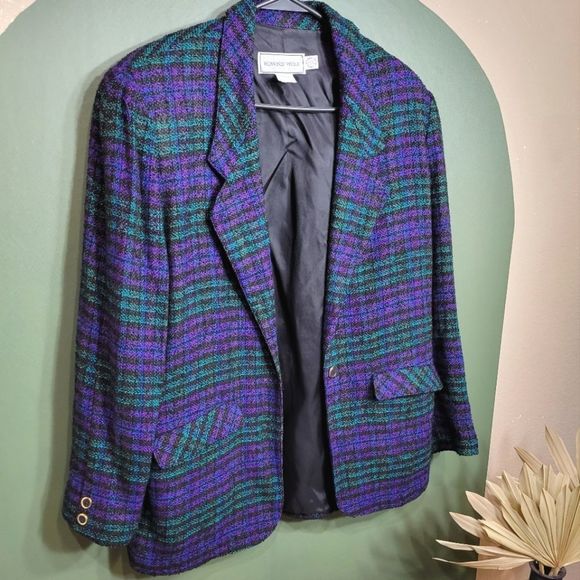 Vintage Jackets & Blazers - 🌟VINTAGE🌟 Crafted With Pride in USA Howard Wolf Jewel Toned Blazer